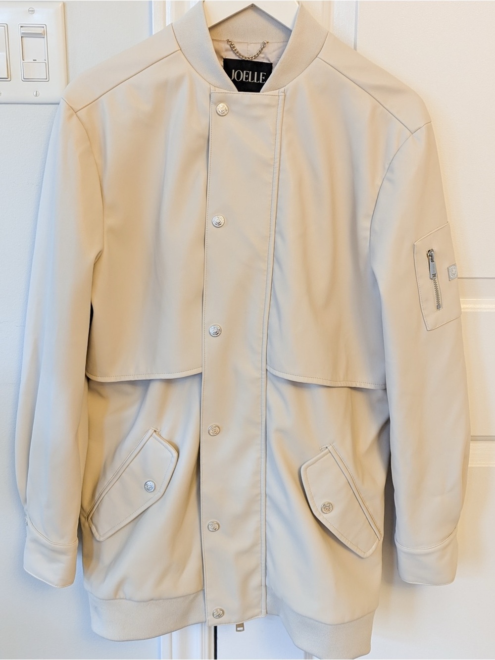 Women’s Beige Bomber Jacket - Lightweight Casual Coat
